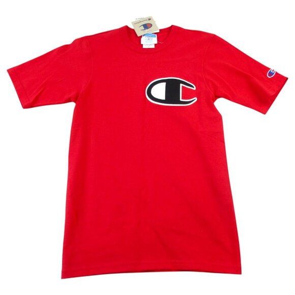 Champion Heritage T-Shirt Women's XS Red Embroidered Logo Short Sleeve Crew Neck - Picture 1 of 9